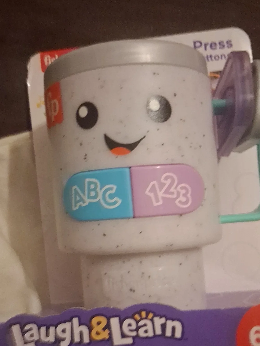 Fisher-Price Laugh & Learn White Speckled ABC 123 Learning Toy